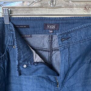 NYDJ Theresa Relaxed Fit wide leg Jeans in Mission Blue